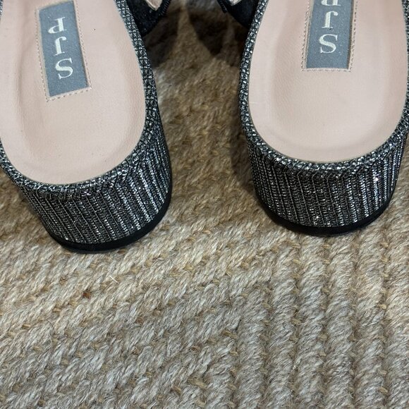 Sjp By Sarah Jessica Parker black sparkly sandals - Picture 6 of 11